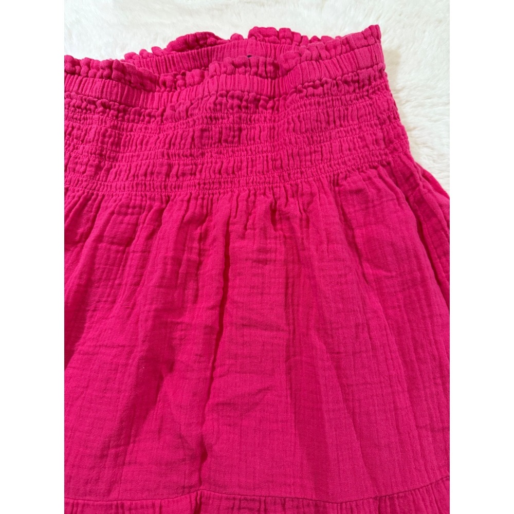 GAP‎ Tiered  Maxi Skirt XXS Fuchsia Pink Smocked Boho Summer Fairycore Festival - Picture 3 of 7
